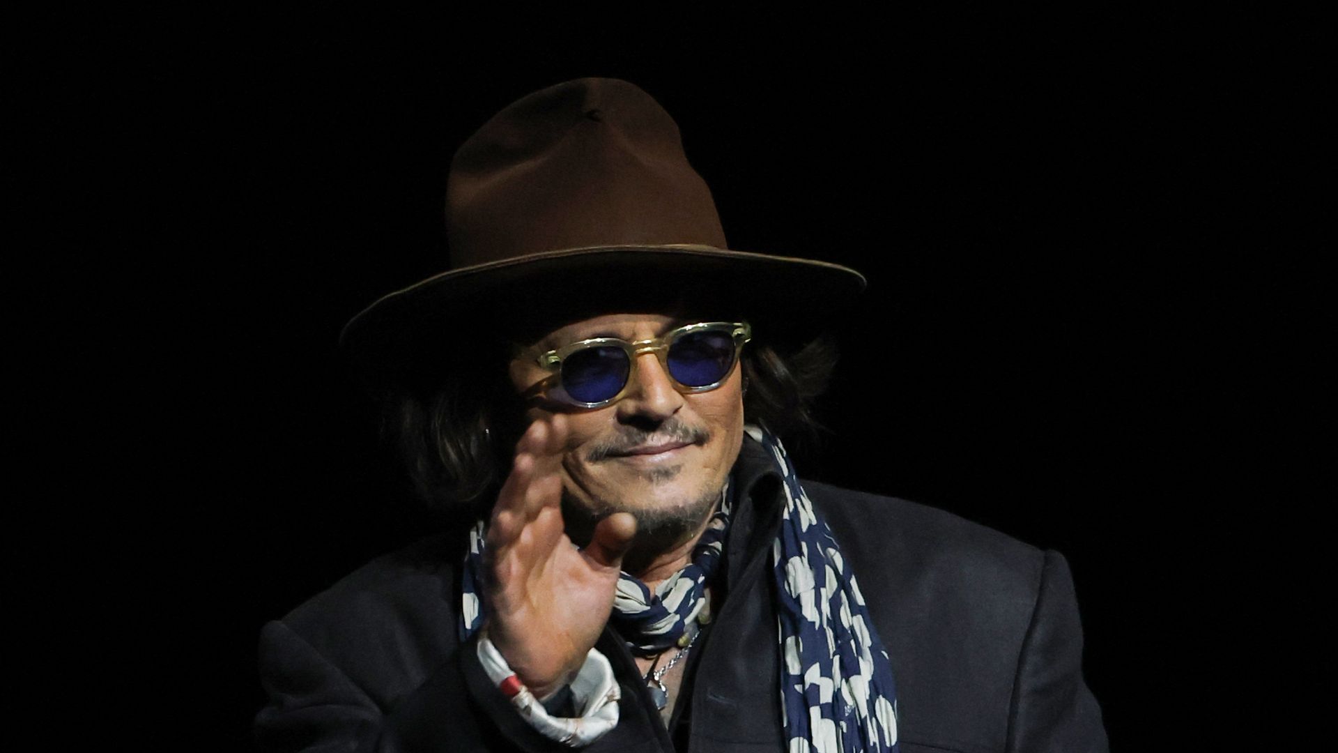 US actor Johnny Depp speaks on stage during the Paramount Pictures presentation at CinemaCon at The Colosseum at Caesars Palace on April 16, 2026 in Las Vegas, Nevada. (Photo by VALERIE MACON / AFP via Getty Images) 
