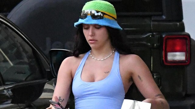 Lourdes Leon chooses SKIMS for her airport fashion after attending Kim Kardashian's pop-up event