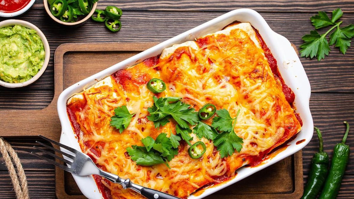 TABASCO Cheesy Chicken Enchilada Casserole By Pati Jinich