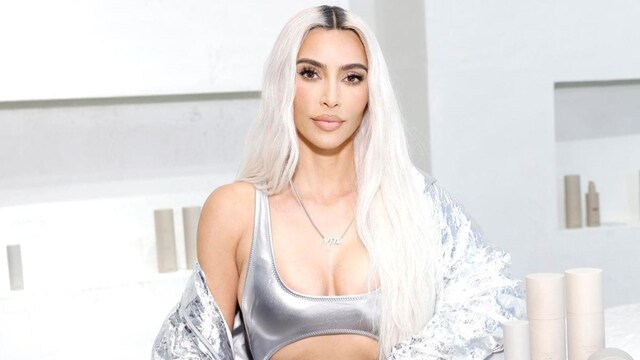 Kim Kardashian visits the SKKN by KIM holiday pop-up store at Westfield Century City Mall