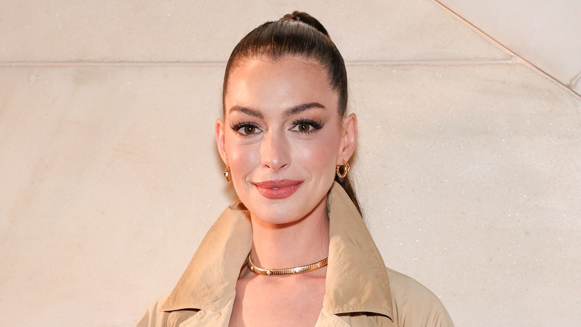Anne Hathaway attends the Ralph Lauren Collection Fall 2025