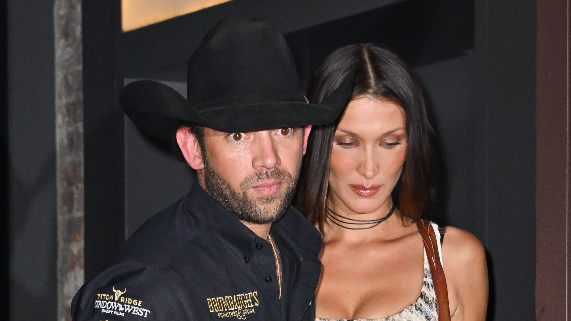 NEW YORK, NEW YORK - SEPTEMBER 11: Adan Banuelos and Bella Hadid leave Zero Bond on September 11, 2024 in New York City. (Photo by James Devaney/GC Images) 