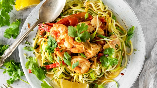 2. Zucchini Noodle Stir-Fry with Shrimp