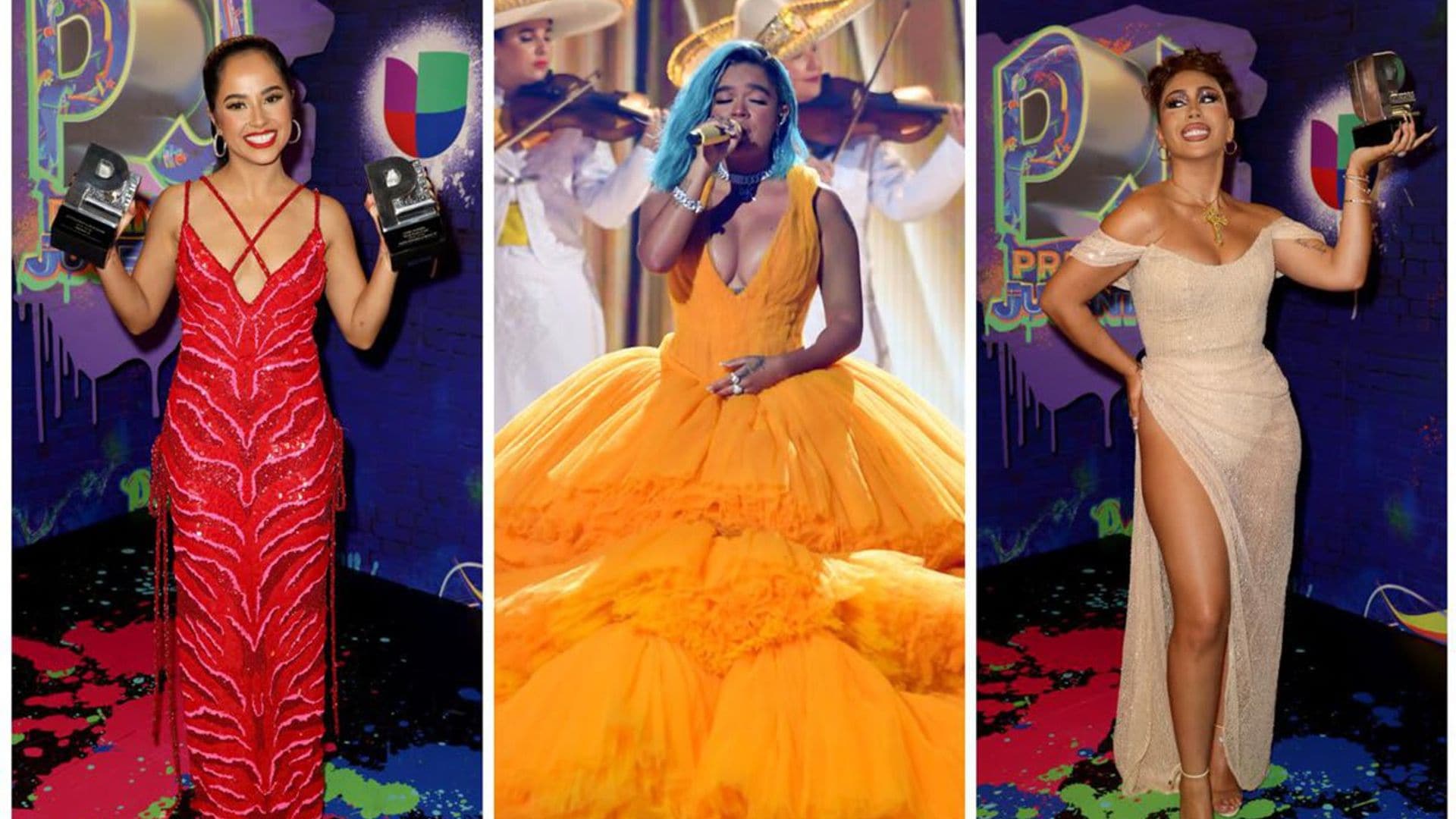 Karol G, Becky G, Natti Natasha and Kali Uchis 2021 Premios Juventud looks