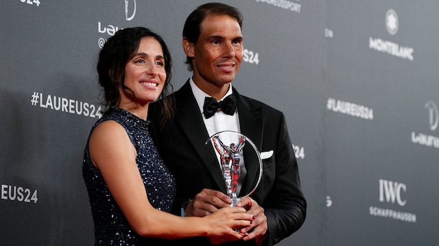 Mery Perello and Rafa Nadal at the Laureus World Sports Awards in 2024
