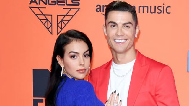 SEVILLE, SPAIN - NOVEMBER 03: Georgina Rodriguez and Cristiano Ronaldo attend the MTV EMAs 2019 at FIBES Conference and Exhibition Centre on November 03, 2019 in Seville, Spain. (Photo by Daniele Venturelli/Daniele Venturelli/WireImage )