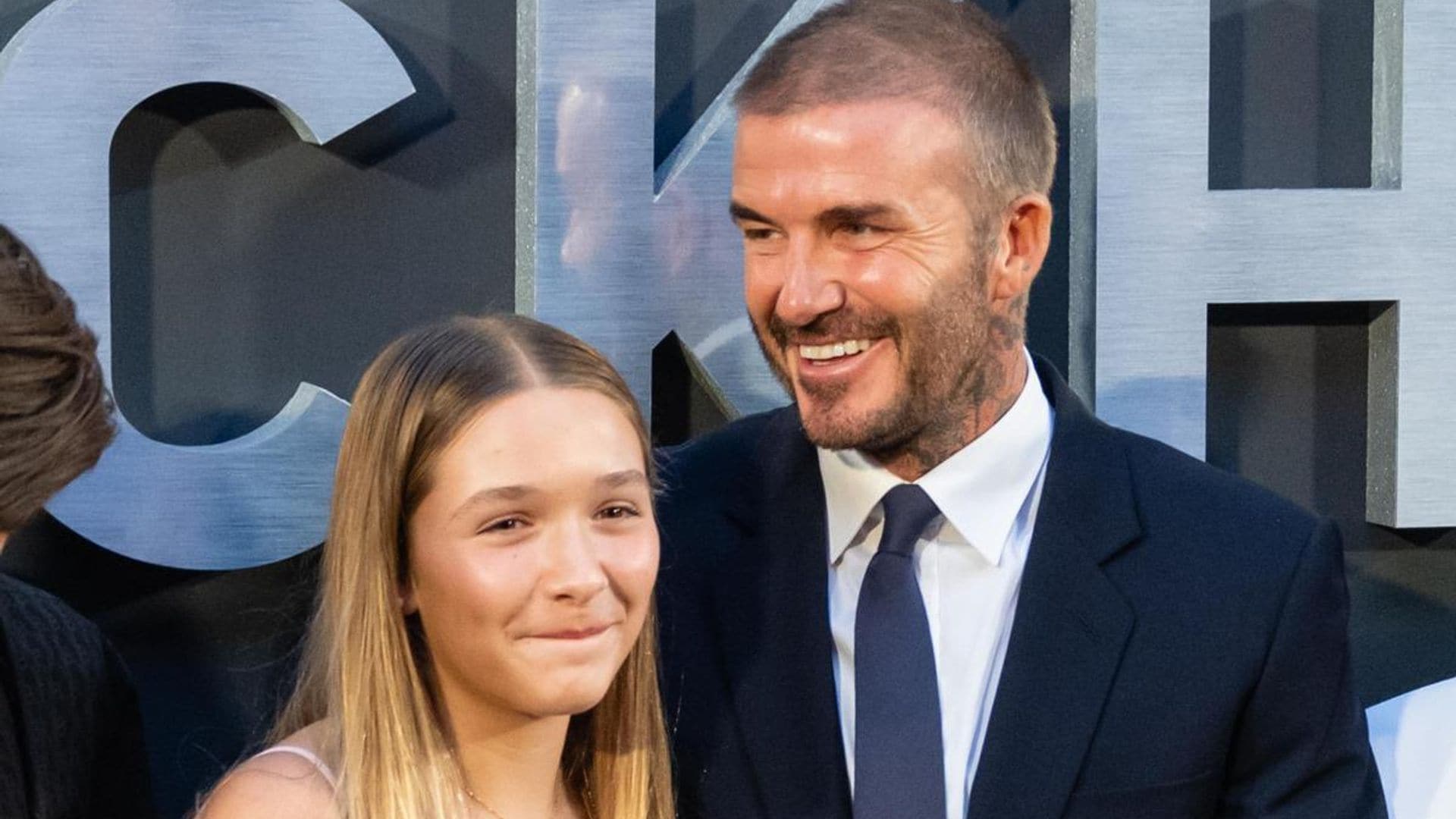 David and Harper Beckham recreate iconic 1932 ‘Lunch atop a Skyscraper’ photograph