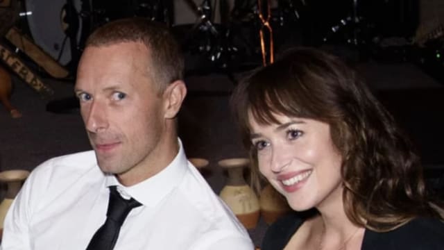 Chris Martin and Dakota Johnson