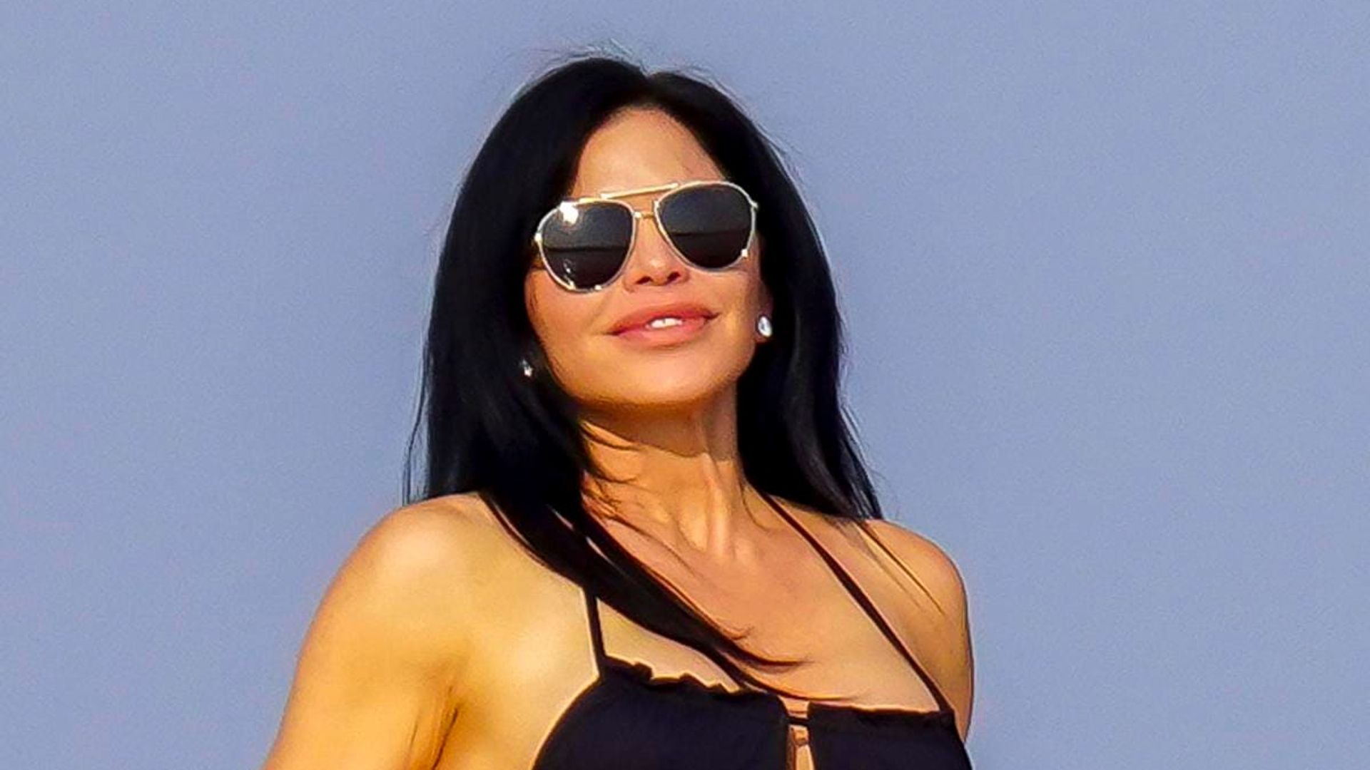 Lauren Sanchez turns up the heat in black bikini while tanning on deck of $500M yacht