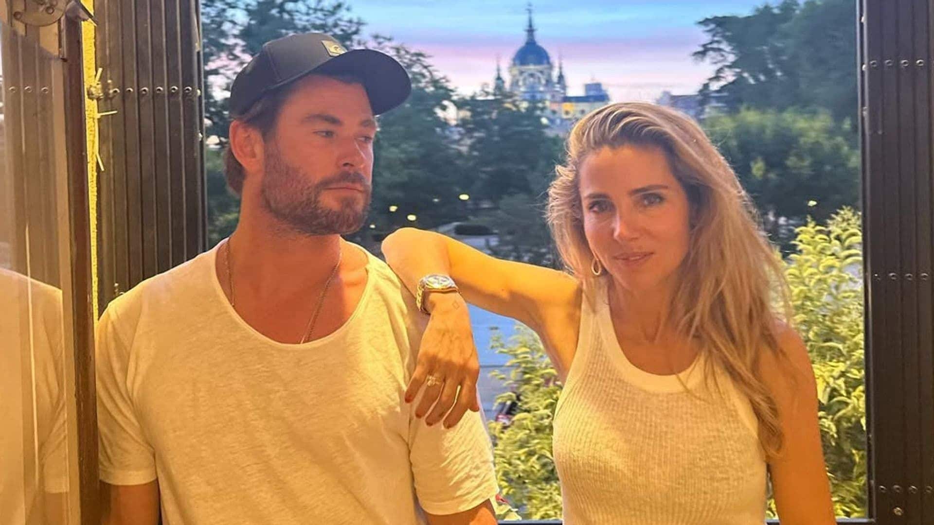 Chris Hemsworth takes over Madrid in a whirlwind visit with Elsa Pataky