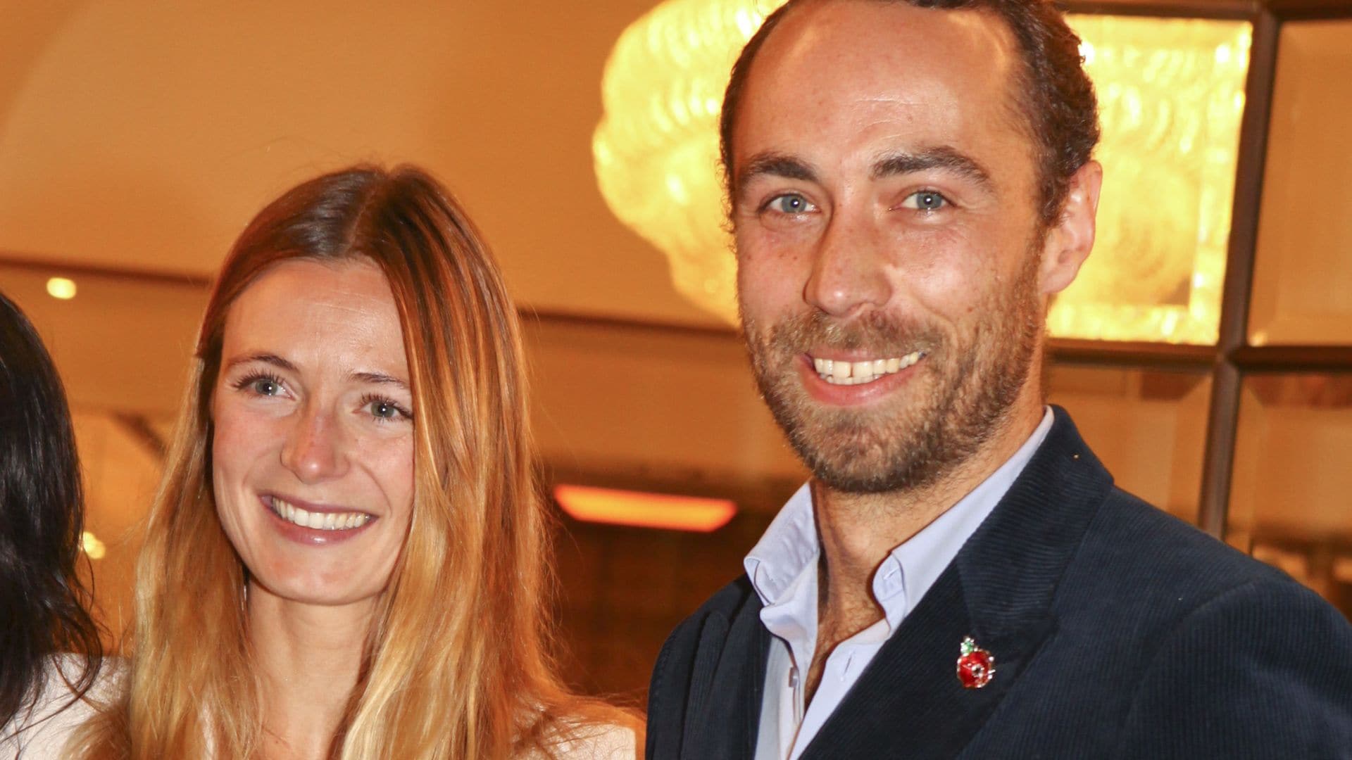 Alizee Thevenet and James Middleton attend the switch on of Bulgari's iconic Serpenti Christmas lights at its flagship boutique with a star studded party in conjunction with Save The Children, on November 12, 2021 in London,