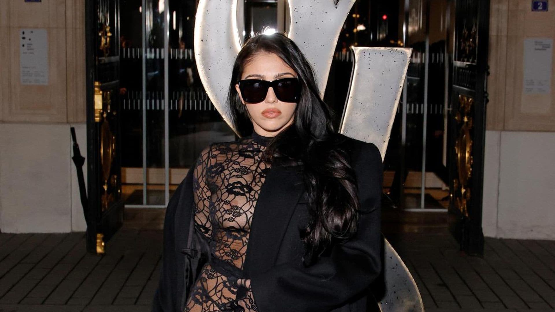 Lourdes Leon joins the lace trend at Paris Fashion Week