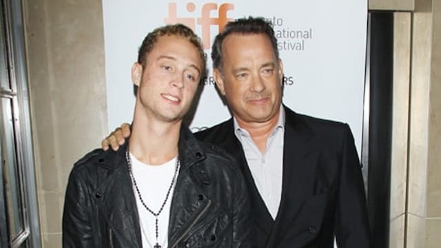 Chet Hanks pictured with his father Tom Hanks
