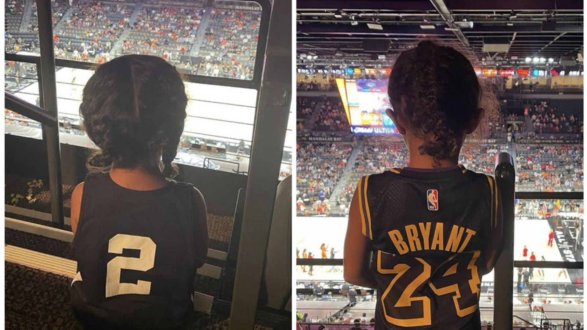 Vanessa Bryant’s daughters Bianka and Capri wear late dad and sister’s jerseys at WNBA All-Star game
