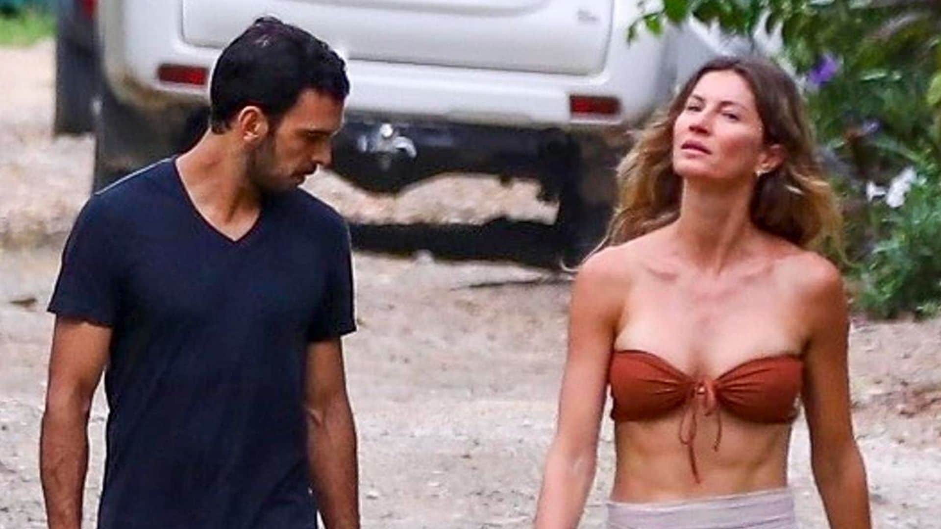 Gisele Bündchen is spotted in her bikini with Joaquim Valente