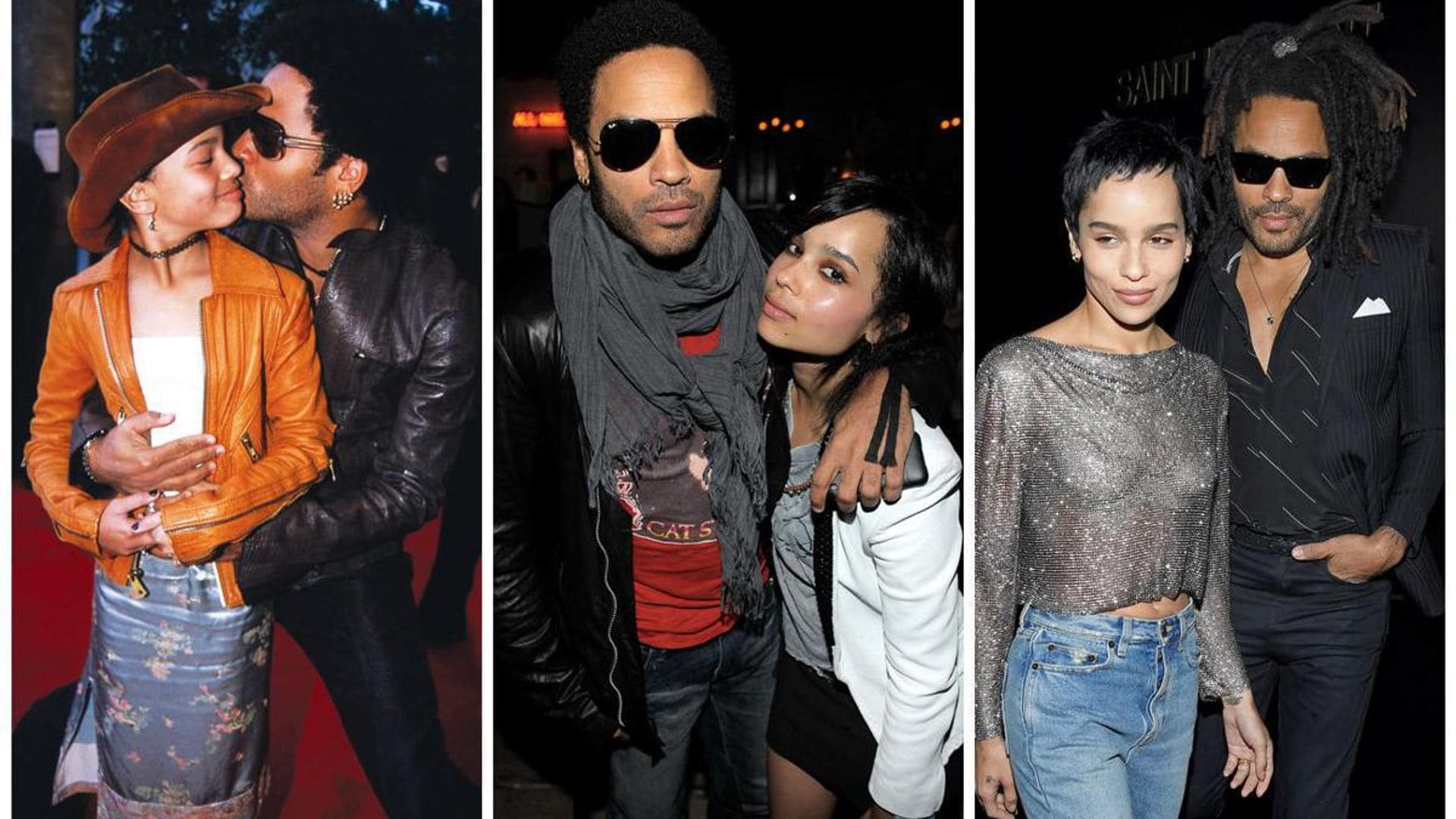 Lenny Kravitz honors Zoë for her birthday; photos through the years