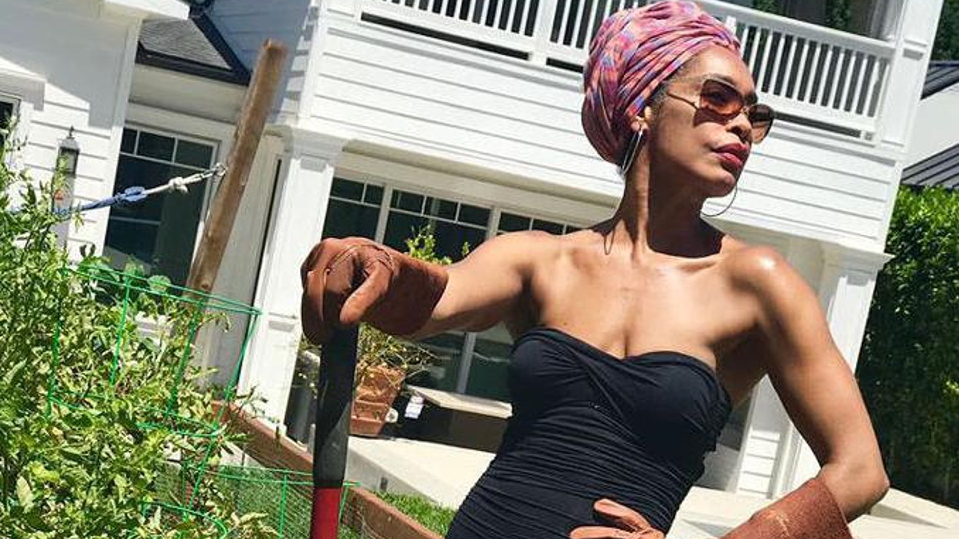 See how Gina Torres makes gardening look extra stylish and fun