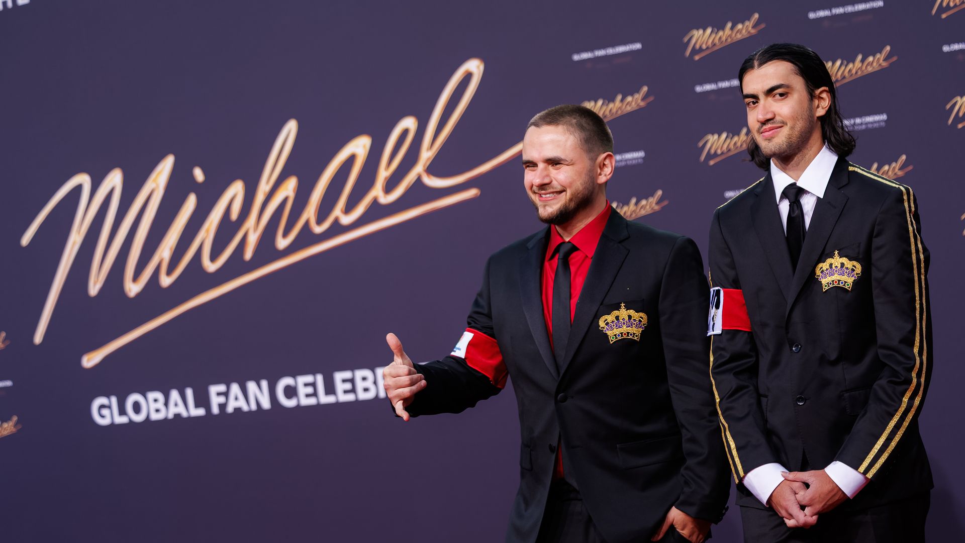 Prince and Bigi 'Blanket' Jackson make rare appearance at 'Michael' movie premiere without sister Paris