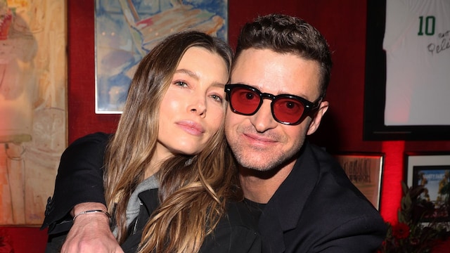 Jessica Biel and Justin Timberlake attend Justin Timberlake's 'EVERYTHING I THOUGHT IT WAS' Album Release Party at Dan Tana's on March 14, 2024 in West Hollywood, California.