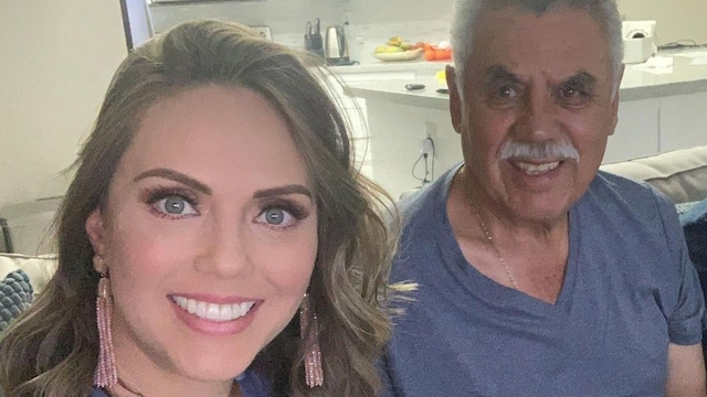 Jessica Carrillo y su papa