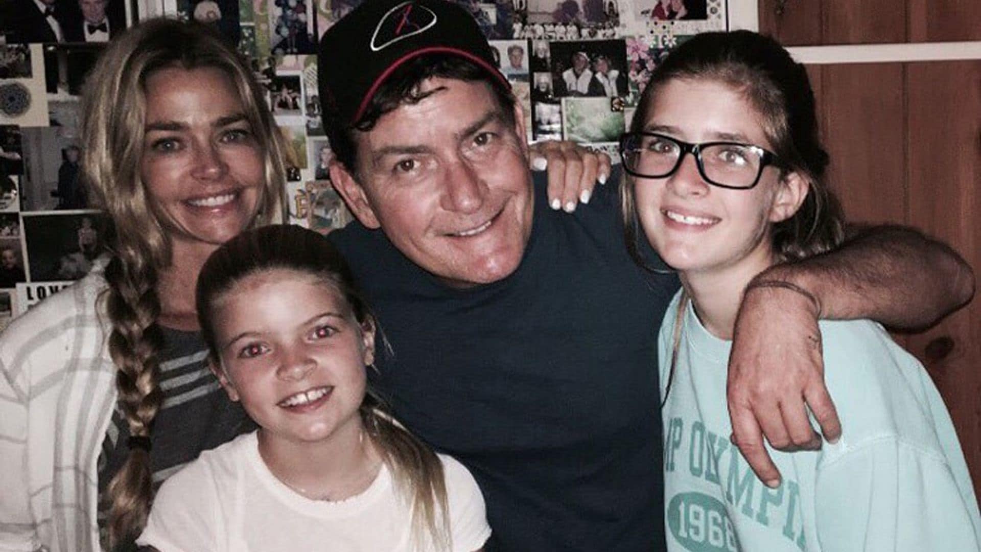 Charlie Sheen shares a rare family photo with Denise Richards and their daughters