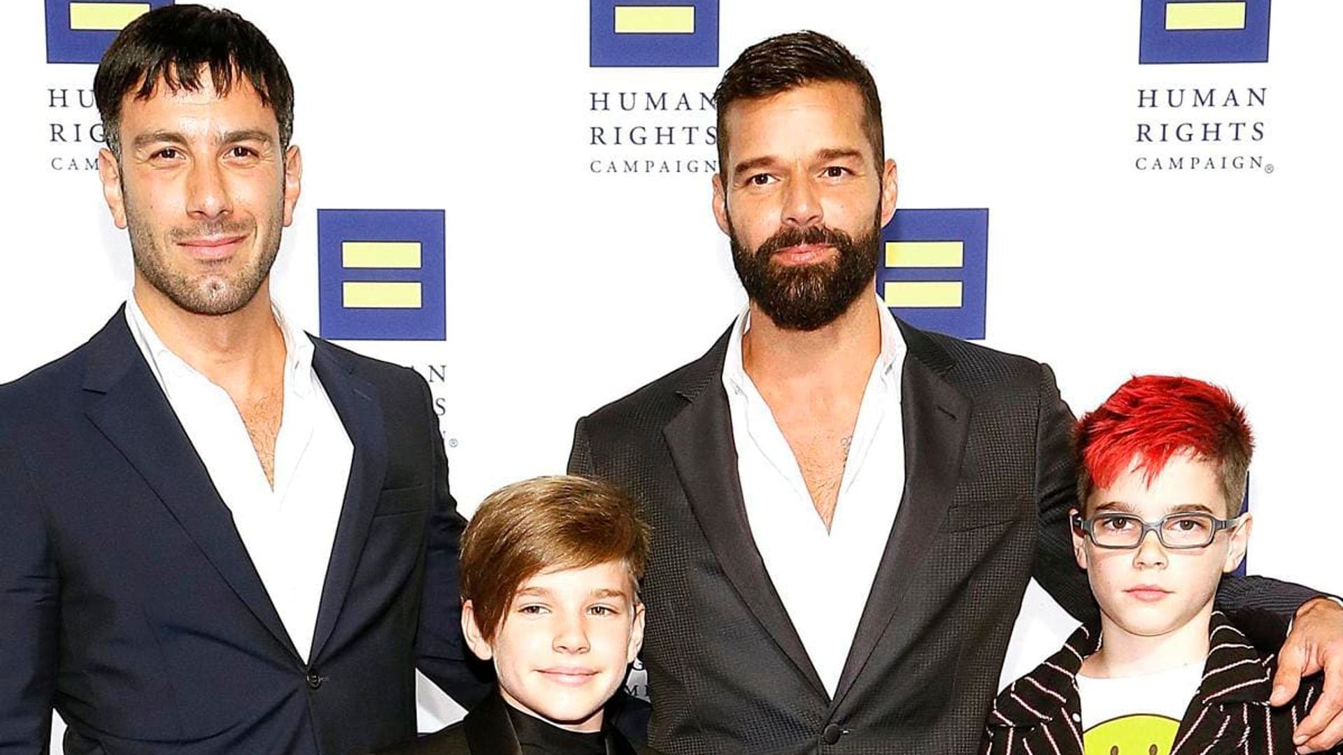 Ricky Martin’s twins jump on stage with him for the first time