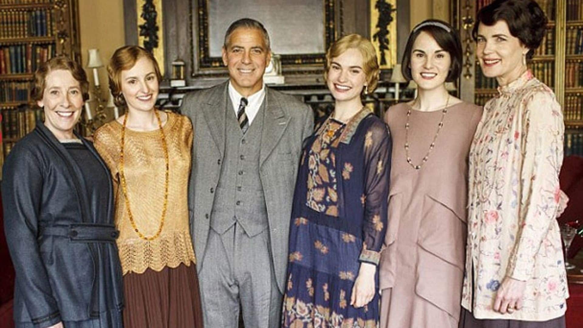 George Clooney charms the ladies of 'Downton Abbey'