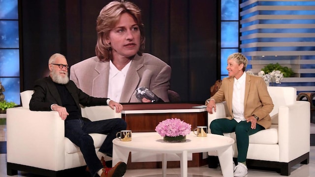 Ellen DeGeneres and David Letterman