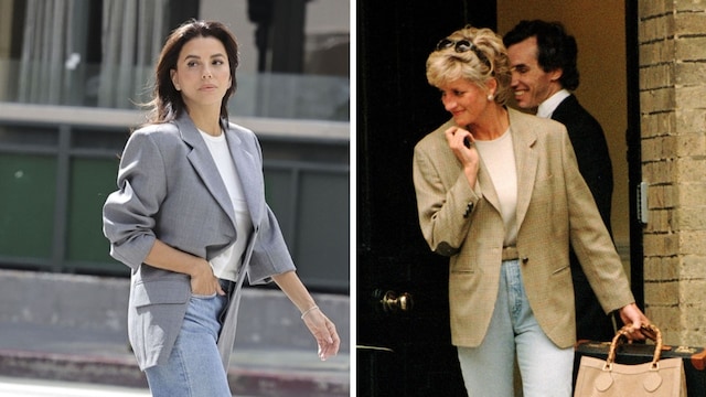 Eva Longoria recreates Princess Diana's iconic 90s look
