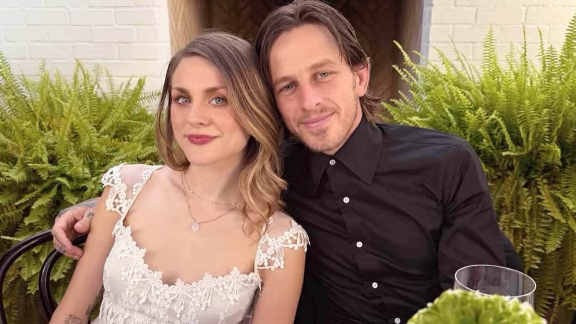 Frances Bean Cobain and Riley Hawk celebrate two years of marriage and parenthood with sweet wedding photo