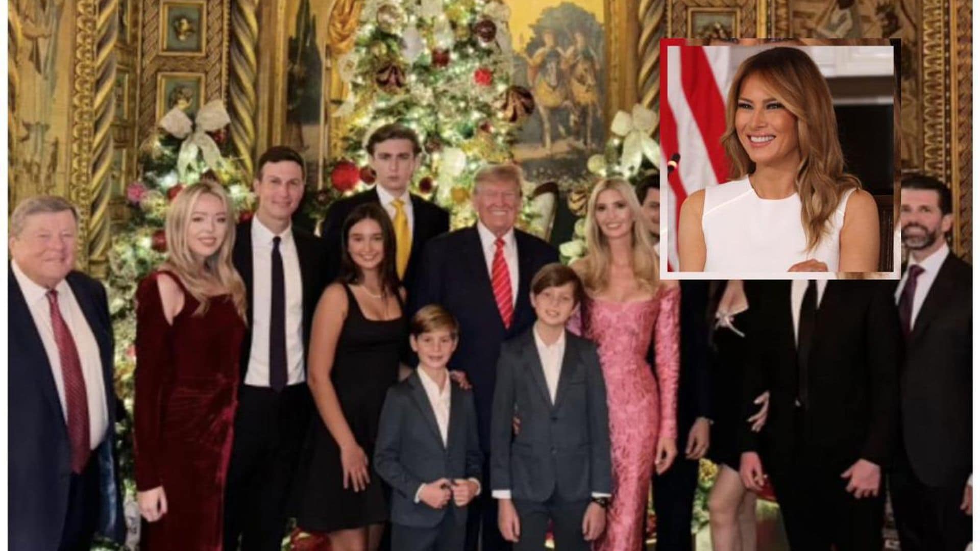 Melania Trump is missing from Trump family Christmas photo