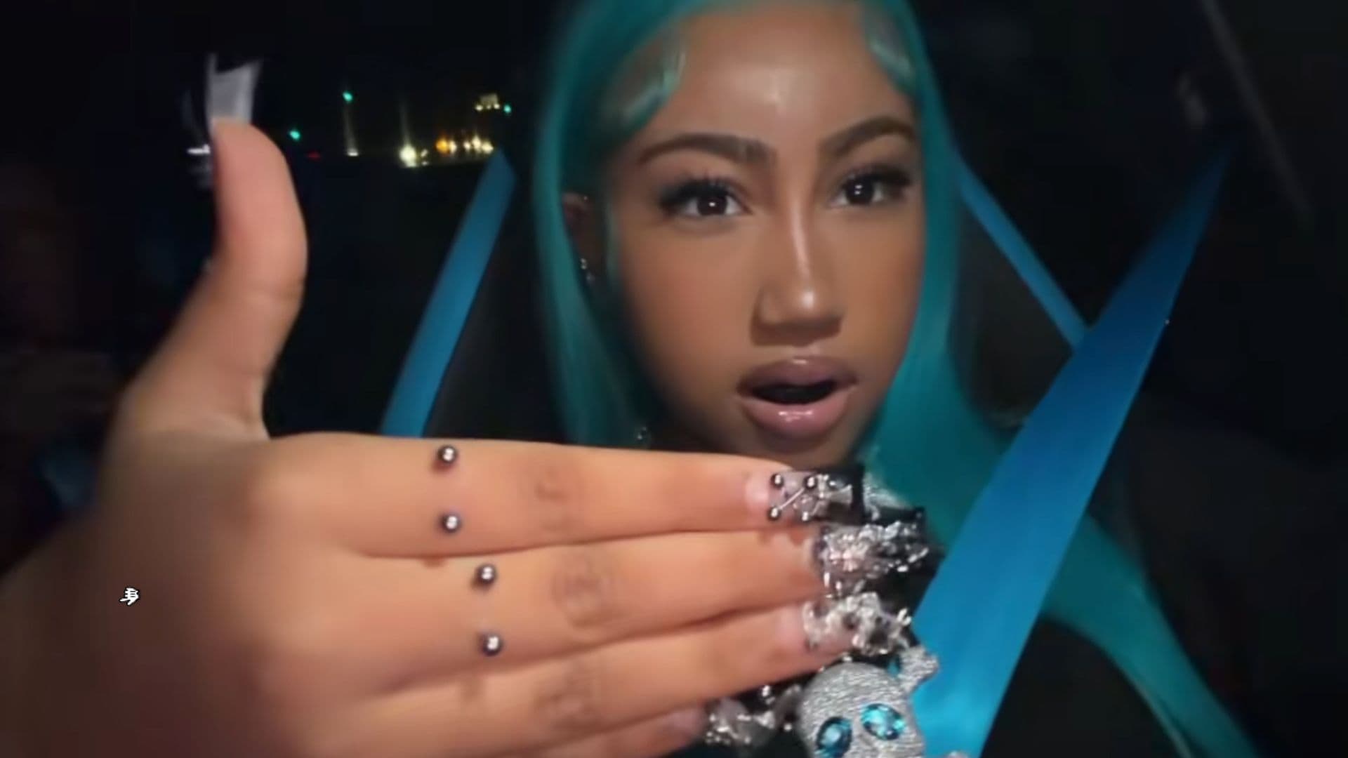 North West shows off a second finger piercing that has inspired a new song