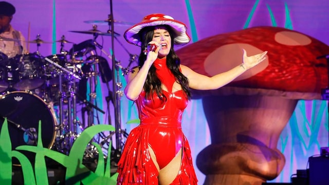 Katy Perry Christens Norwegian Prima in Reykjavik, Iceland