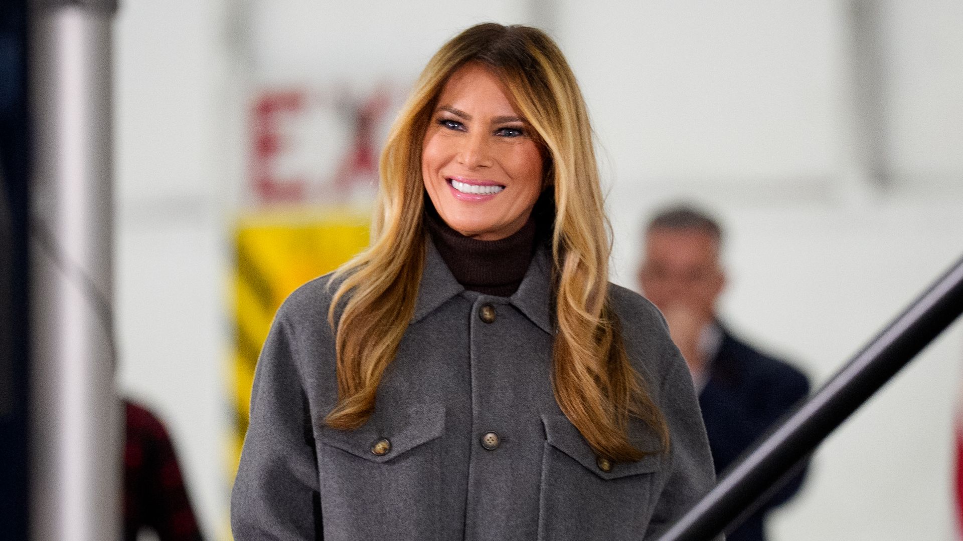 Melania Trump is all smiles in red carpet gown and cozy winter outfit during busy Washington weekend