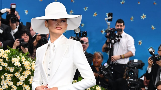 Zendaya Wears a Bridal Look to the Met Gala, Channeling Bianca Jagger