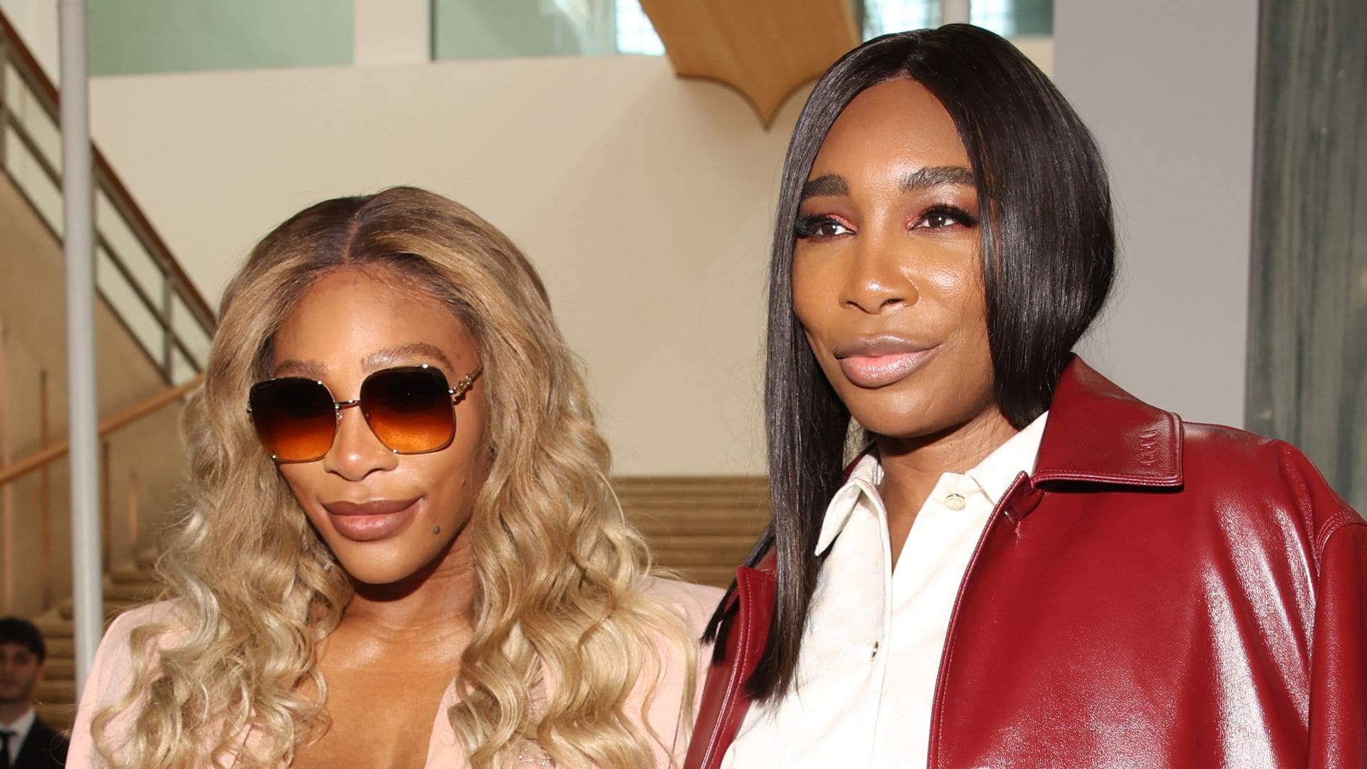 : Serena Williams and Venus Williams are seen front row at the Gucci Men's Spring Summer 2025 Fashion Show during the Milan Fashion Week Menswear Spring/Summer 2025 at Triennale di Milano on June 17, 2024 in Milan, Italy. (