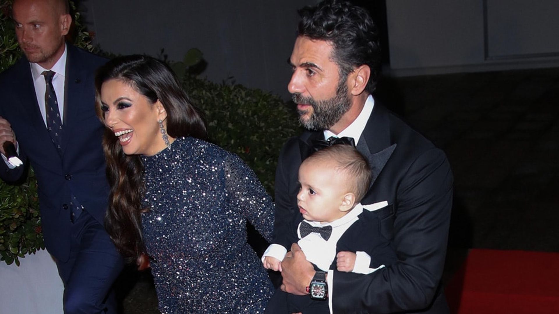 Santiago Bastón gets suited up for first Cannes event with mom and dad