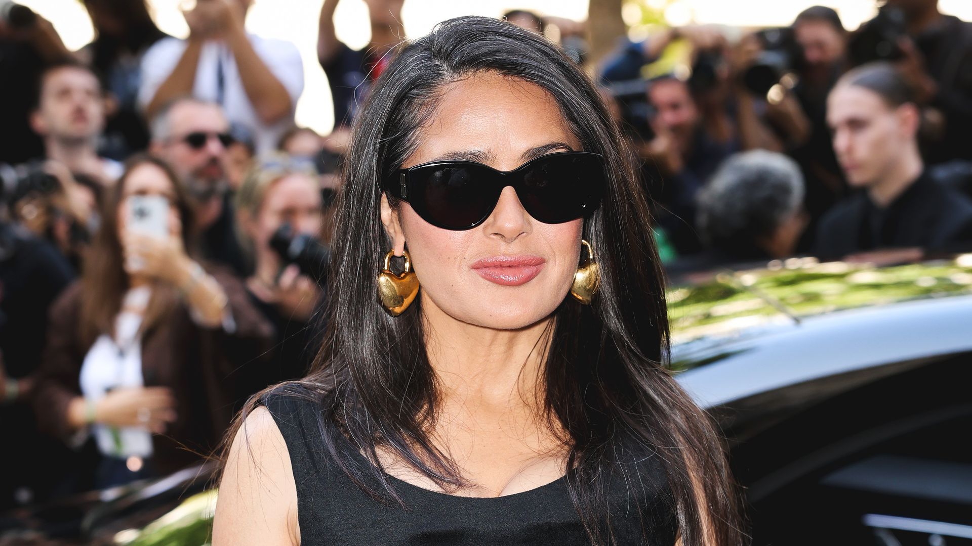 Salma Hayek's 'Sexico' shirt steals the show at Glastonbury