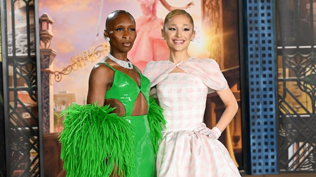 Cynthia Erivo, Ariana Grande at the "Wicked" Los Angeles Premiere at the Dorothy Chandler Pavilion on November 9, 2024 in Los Angeles, California. (Photo by Gilbert Flores/Variety via Getty Images)