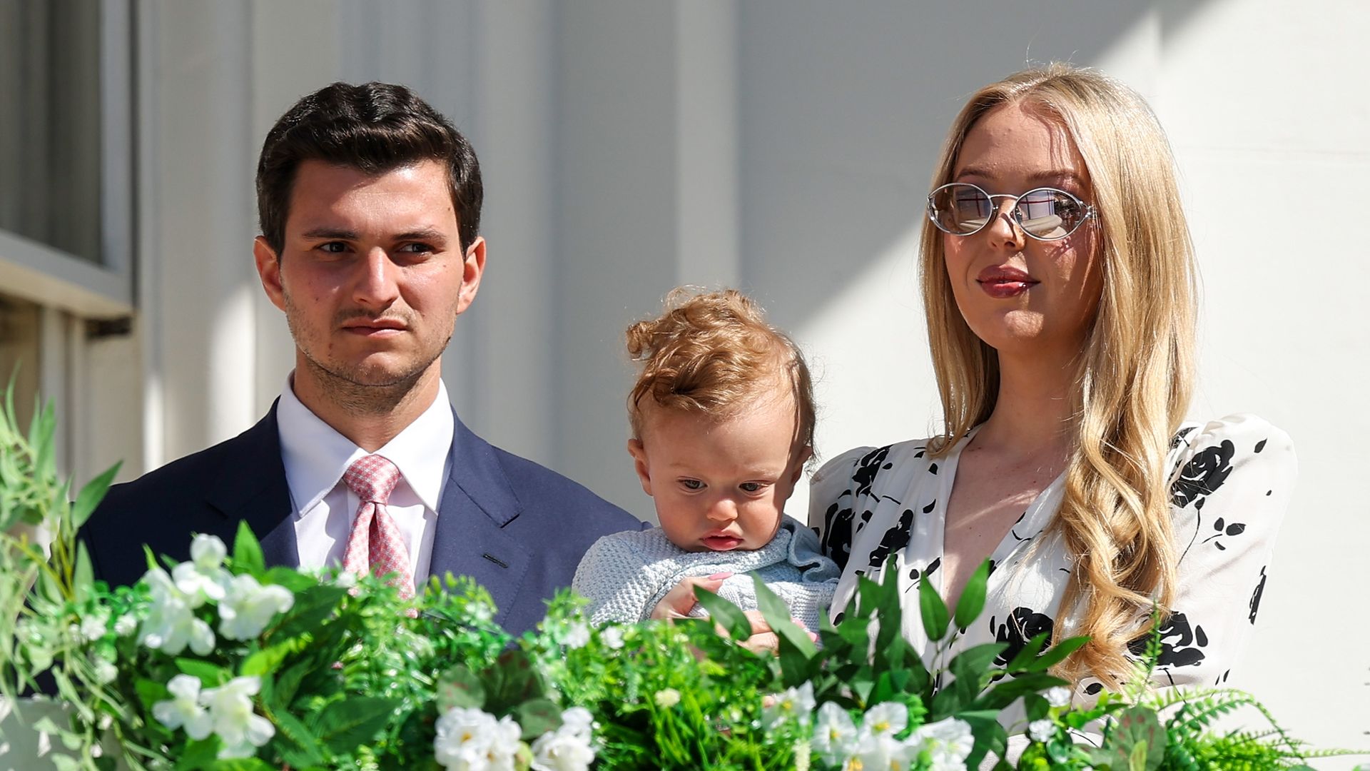 Tiffany Trump, Michael Boulos, and their son, Alexander Trump Boulos in the White House