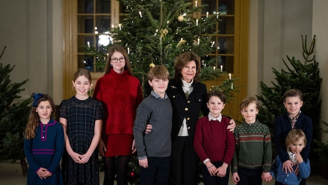 Queen Silvia of Sweden and her grandchildren
