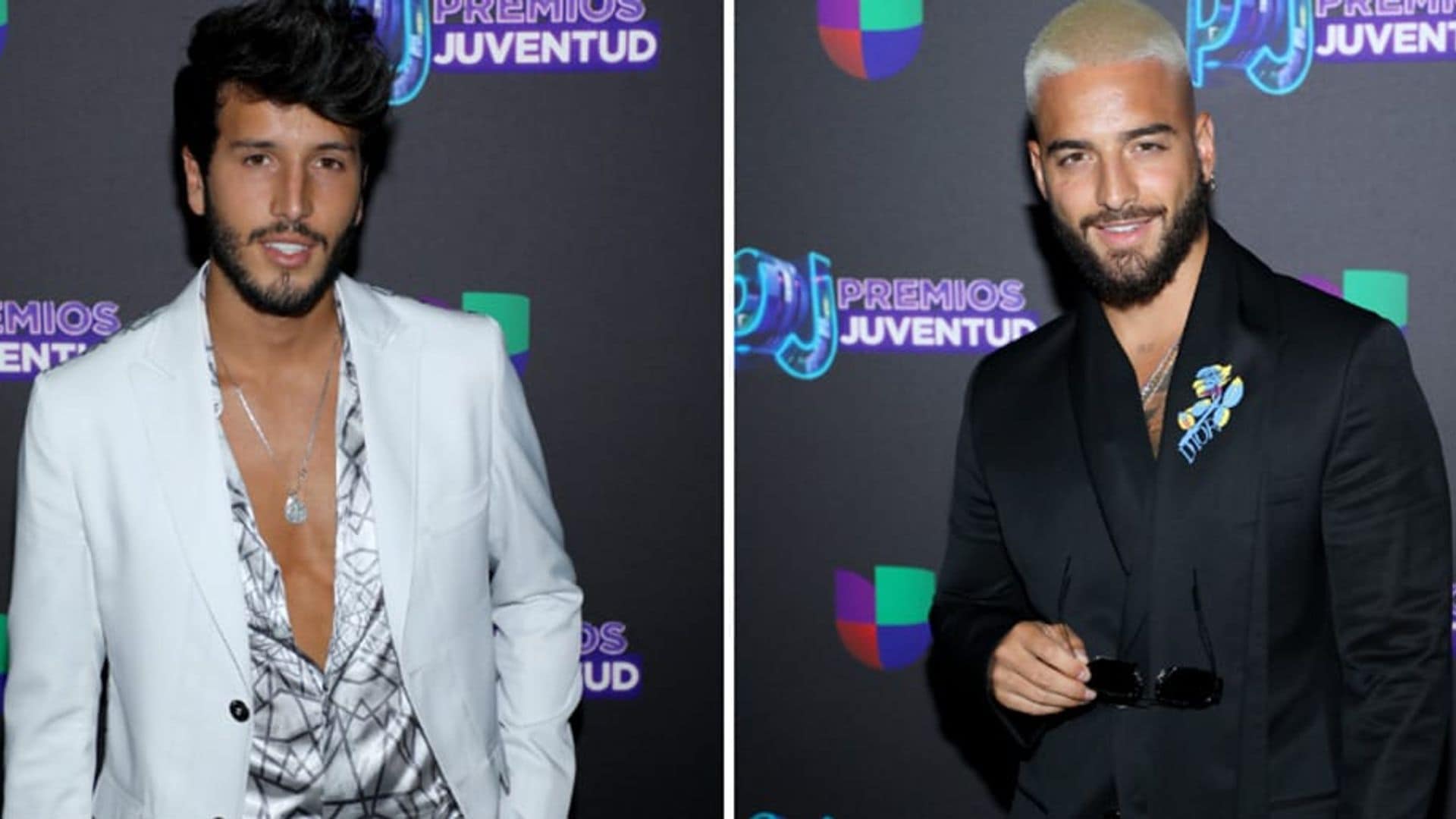 Maluma and Sebastian Yatra are each other’s fashion yin and yang at Premios Juventud