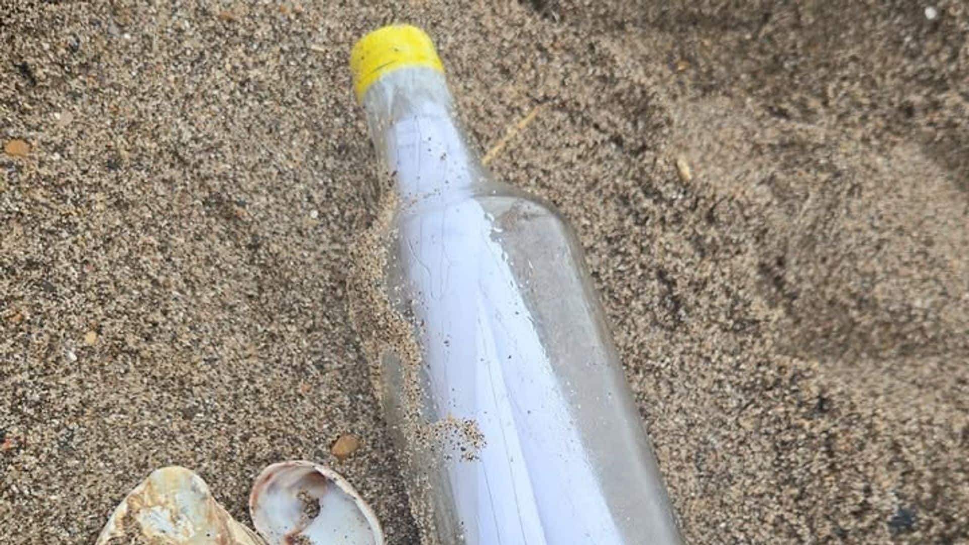 Stranger finds a mother’s ashes in a bottle on the beach and helps her dream of traveling live on