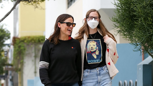 Jennifer Garner and daughter Violet Affleck are seen in Los Angeles, California, on May 11, 2024. 