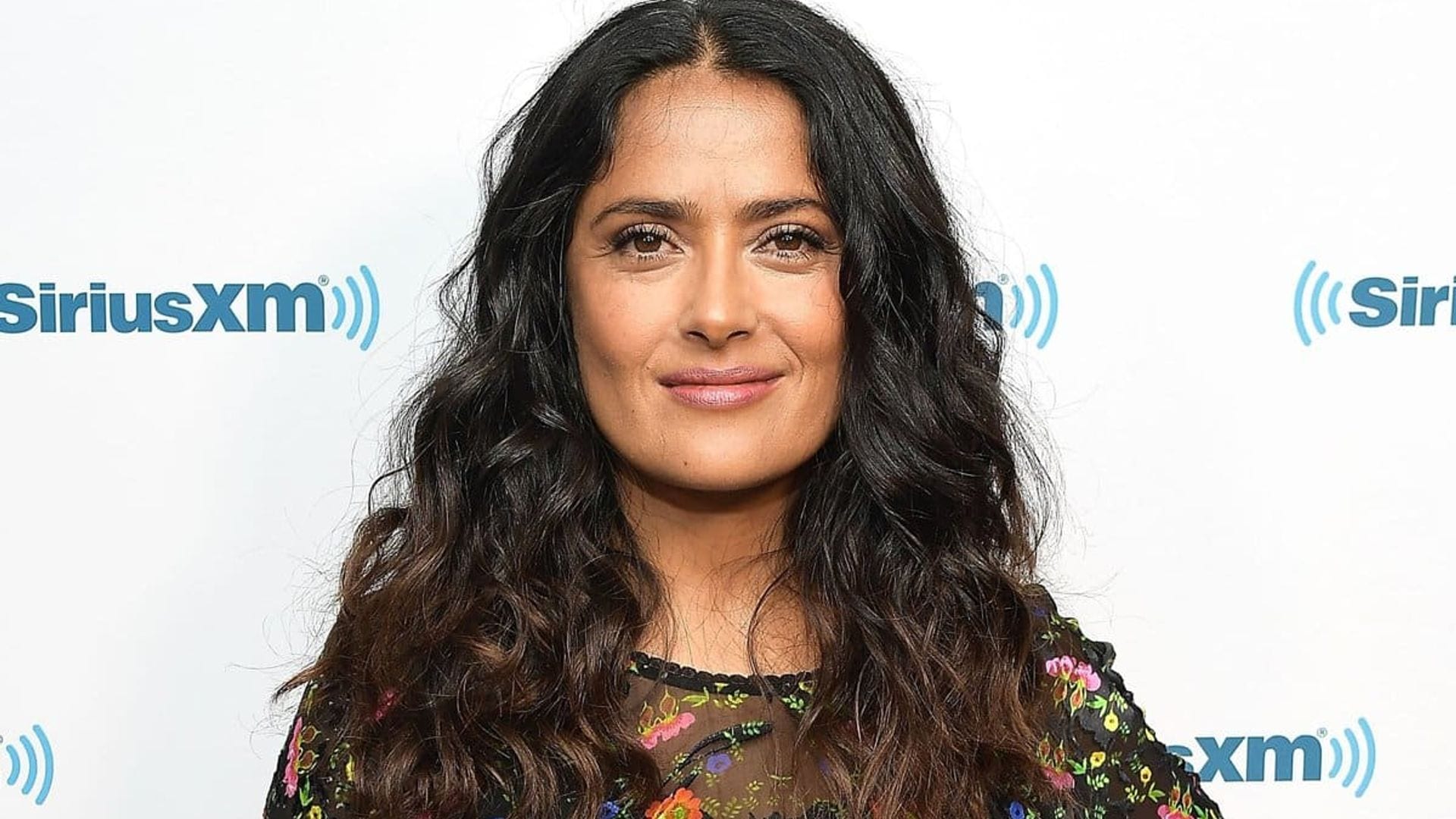 Salma Hayek shows off her gray hair one last time before getting a summer makeover