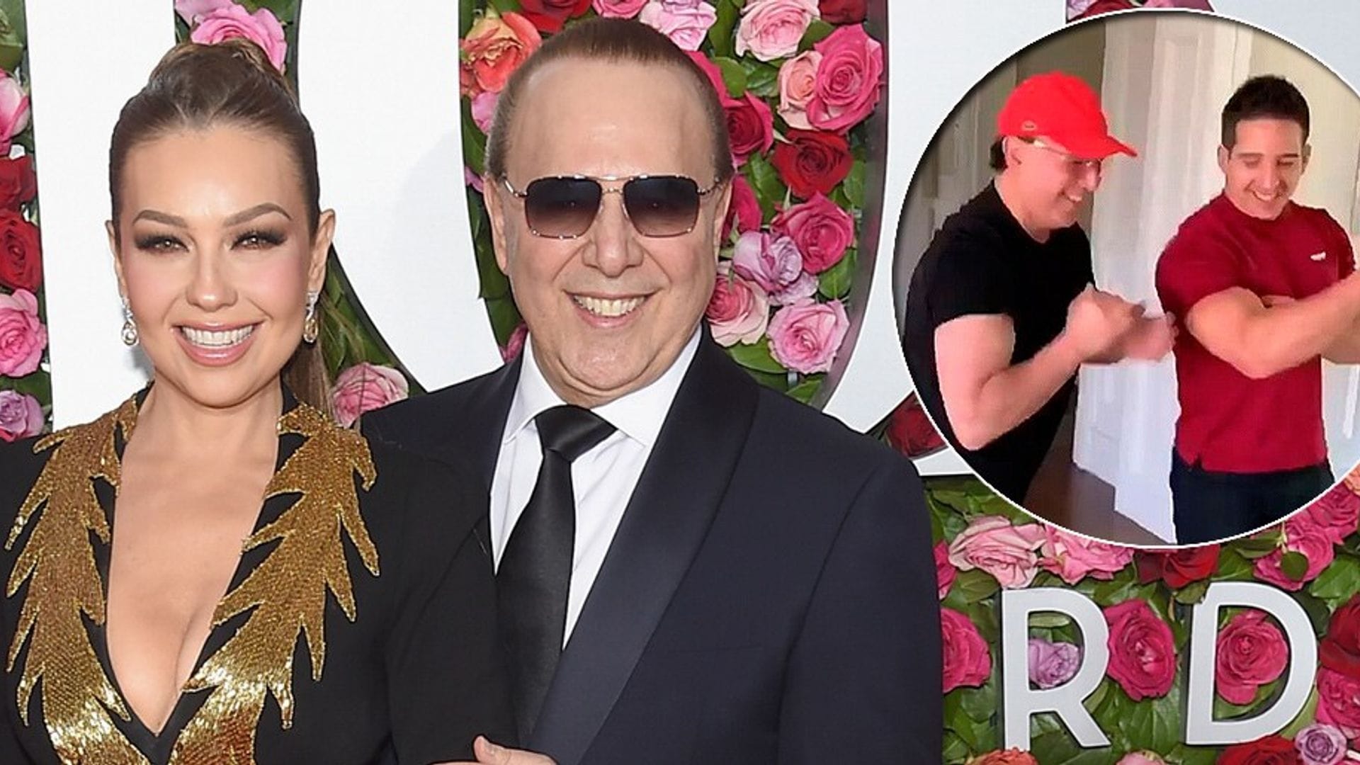 Tommy Mottola gets fit, and Thalia is excited about his biceps!