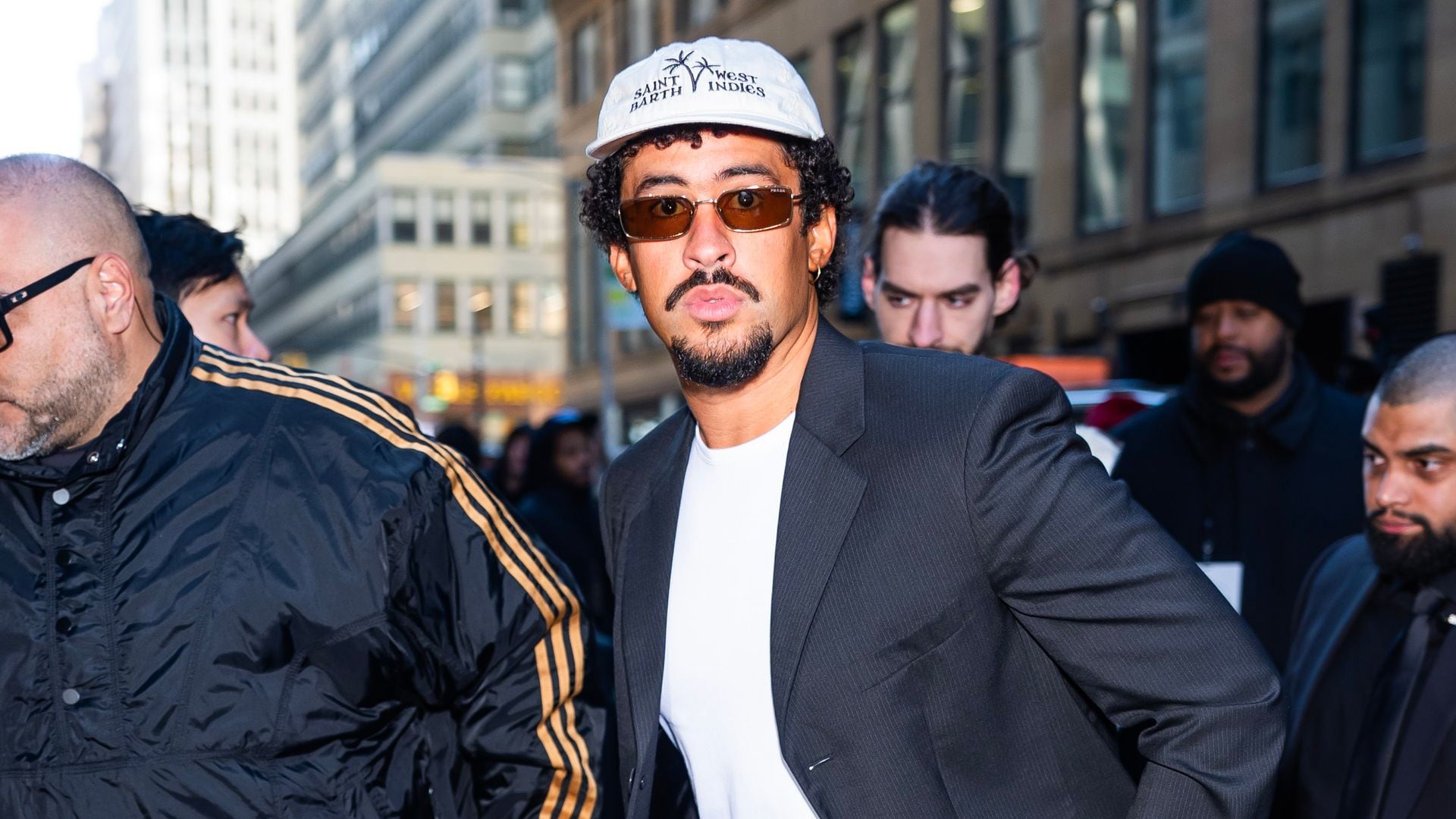 Bad Bunny's courtside fit at MSG stole the show
