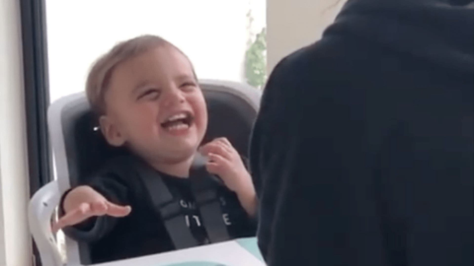 Eva Longoria making son Santi crack up is the cutest video ever