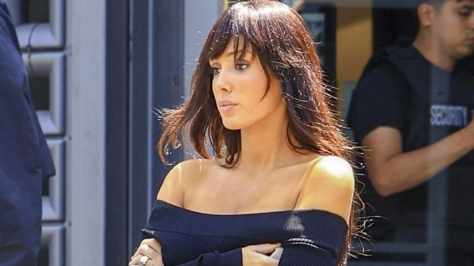 Bianca Censori shows off figure-hugging off-the-shoulder look at Disneyland with Kanye West and his kids