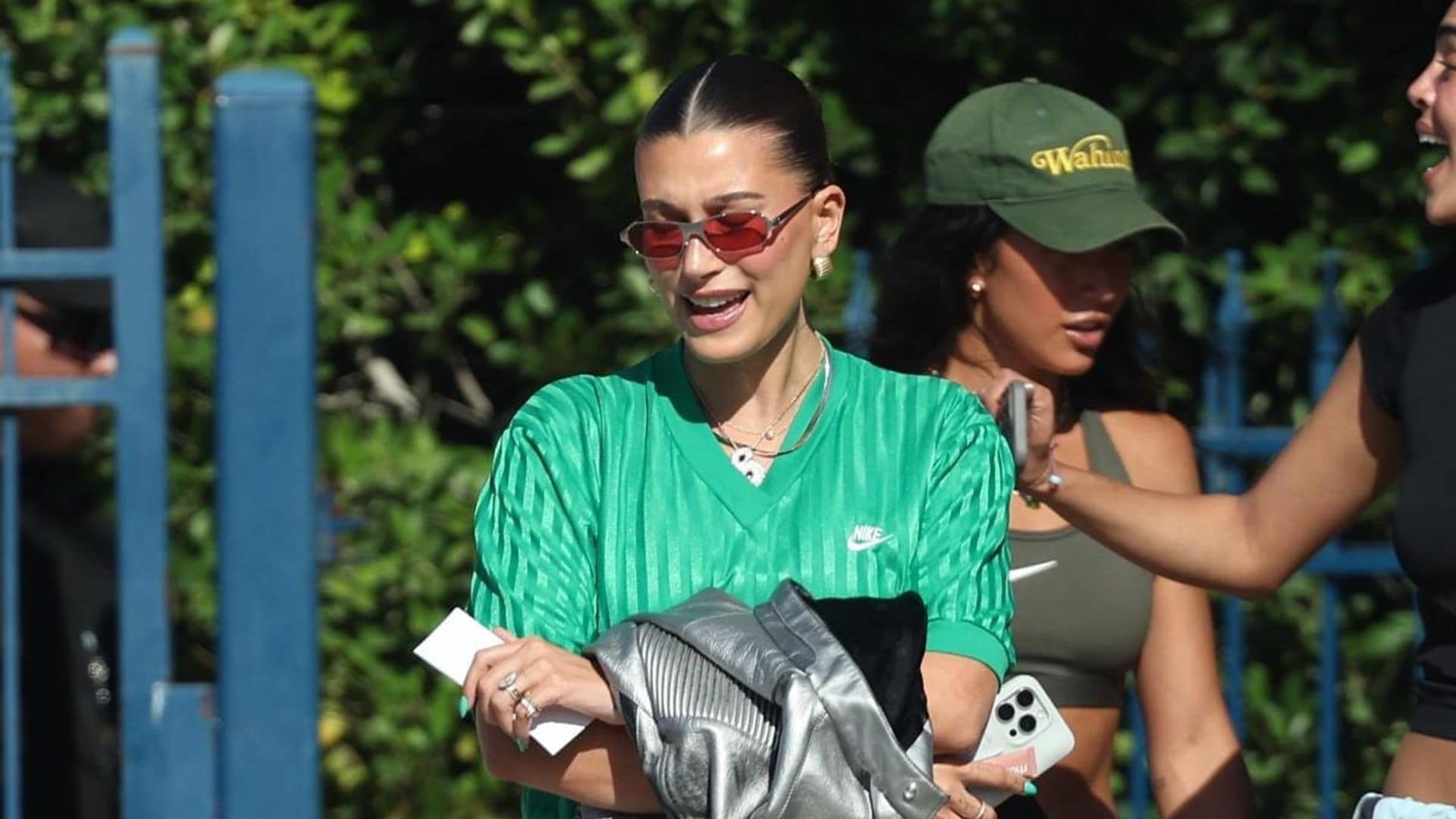 Hailey Bieber steps out with friends days after announcing her pregnancy